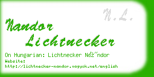 nandor lichtnecker business card